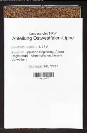 Wrugeregister der Stadt Horn