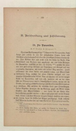 II. Beschreibung und Schilderung