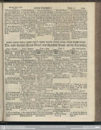 Die erste Epistel (Send-Brief) des Apostels Pauli an die Corinther