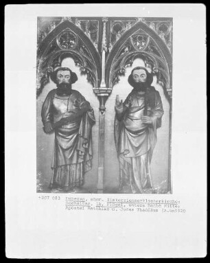 Linker Altarflügel — Apostel und heiliger Fabianus — Der Apostel Simon
