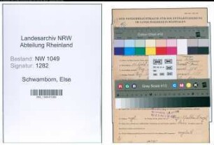 Entnazifizierung Else Schwamborn , geb. 15.04.1894 ()
