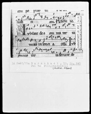 Graduale — Initiale I, Folio 14recto