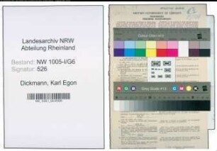 Entnazifizierung Karl Egon Dickmann , geb. 20.12.1906 (Amtsgerichtsrat)