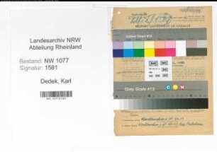 Entnazifizierung Karl Dedek , geb. 20.07.1896 (Polizist)