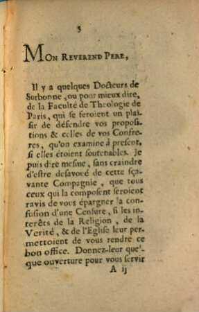 V. Lettre D'Un Docteur En Theologie De L'Ordre De S. Dominique. Sur L'Idolatrie Et Les Superstitions de la Chine. Au R. P. Dez, Provincial des Jesuites