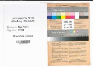 Entnazifizierung Emma Boettcher , geb. 06.04.1914 ()