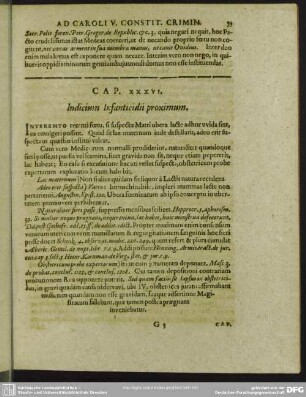 Cap. XXXVI. Indicium Infanticidii proximum