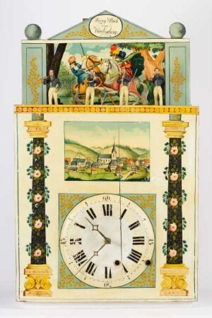 Flötenuhr mit Figurenautomat, Schwarzwald, um 1840