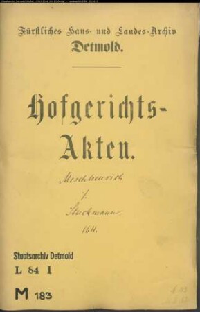 Meschhenrich gegen Bartold Stuckmann zu Werl - Schuldforderung