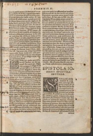 Epistola Ioannis Apostoli Secunda.