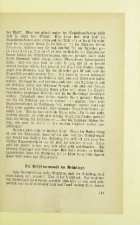 Die Präsidentenwahl im Reichstage