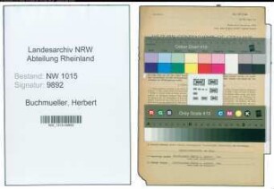 Entnazifizierung Herbert Buchmueller , geb. 26.10.1909 (Inspektor)