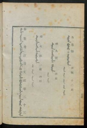 Orin ilaci debtelin i fiyelen i ton = 卷二十三目錄