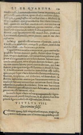 Titulus VIII. De crimine falsi.