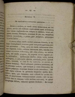 Sectio V. De explicatione nervorum speciatim