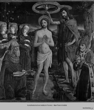 Die Taufe Christi mit dem Heiligen Hieronymus und dem Heiligen Nikolaus