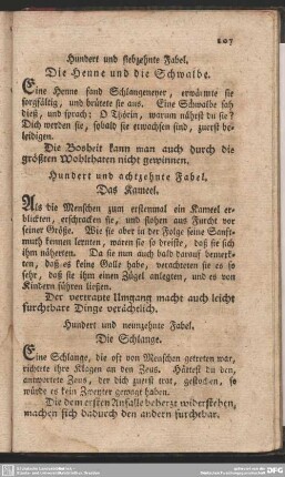Hundert und achtzehnte Fabel. Das Kameel
