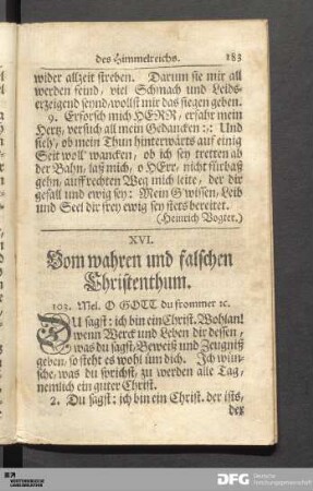 Vom wahren und falschen Christenthum.