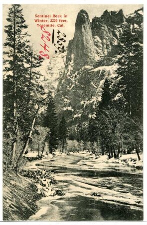 Yosemite. Sentinel Rock in Winter, Yosemite, Cal.