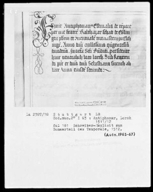 Antiphonarium (Benediktinerhandschrift) — Cadelle F, Folio 181 recto
