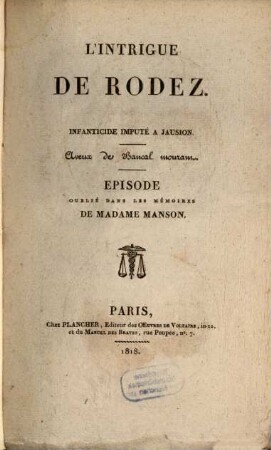 L' Intrigue de Rodez