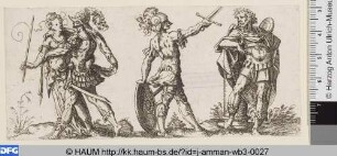 Drei Krieger und eine Frau