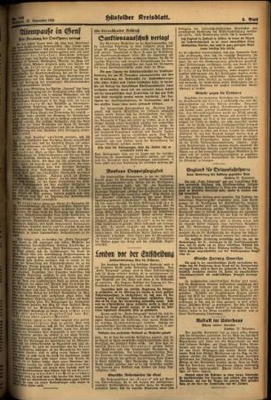 Zweite Ausgabe vom Mittwoch, den 27. November 1935.