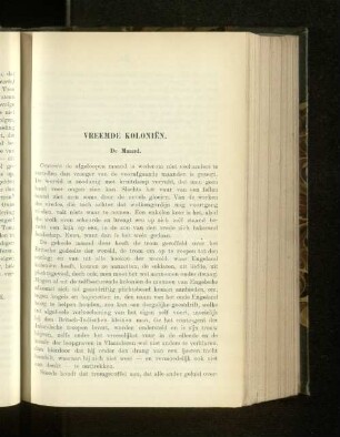 Vreemde Koloniën, door H. D.
