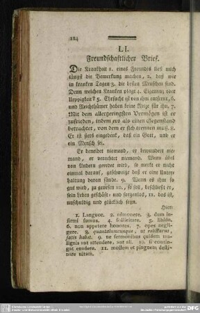 LI. Freundschaftlicher Brief