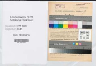 Entnazifizierung Hermann Idel, geb. 30.03.1908 (Sachbearbeiter)