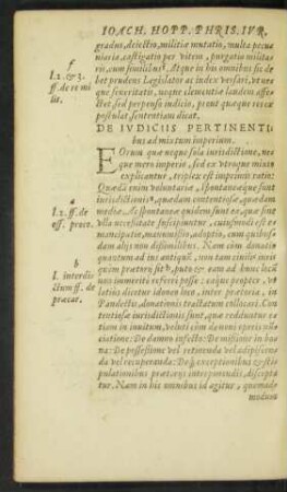 De Iudiciis Pertinentibus ad mixtum imperium.