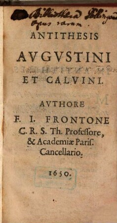 Antithesis Augustini et Calvini