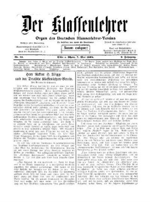 Herr Rektor H. Wigge und der Deutsche Klassenlehrer-Verein