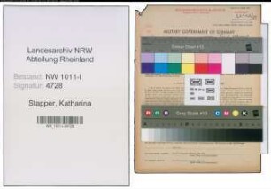 Entnazifizierung Katharina Stapper , geb. 20.02.1895 (Kauffrau)