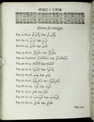 Errata sic corriges.