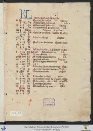 Calendarium