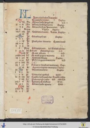 Calendarium