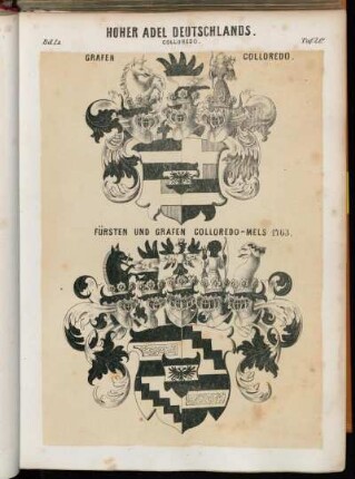 Taf: 20. Colloredo. Grafen Colloredo. - Fürsten und Grafen Colloredo-Mels 1763.