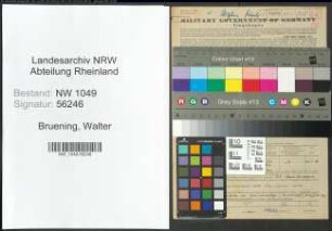 Entnazifizierung Walter Bruening , geb. 15.05.1899 (Lehrer)