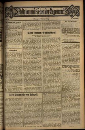 Dritte Ausgabe vom Sonntag, den 06. November 1932.