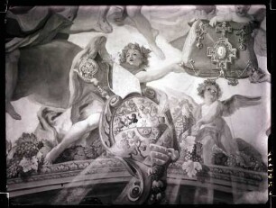 Klosterkirche; Schiff, Deckenbild bei der Orgel nach der Restaurierung