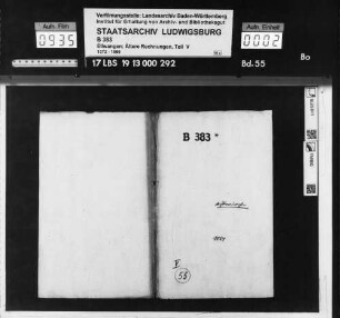 Kustoreirechnungen des Stifts Ellwangen
