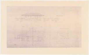 Gesamtbebauungsplan Ankara Ankara Kooperatifi. Haustypen: (Lichtpause von Inv.Nr. 23181), Typ B1, BURSA, Doppelhaus 6 Zimmer, Straßenansicht, Grundriss Erdgeschoss und Obergeschoss 1:50