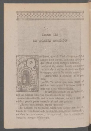 Capítulo XLII - Un hombre honrado