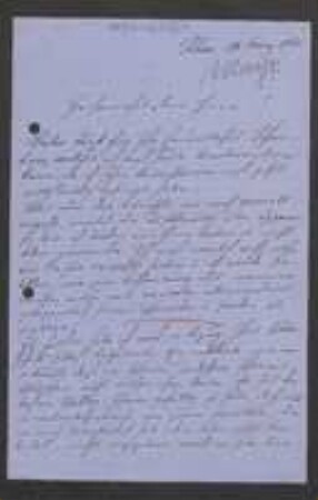 Brief von Gustav L. Mayr an Unbekannt