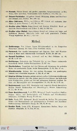 Möbel (Nr. 481-521)