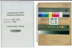 Entnazifizierung Georg Hofschuster , geb. 29.11.1897 (Fabrikant)