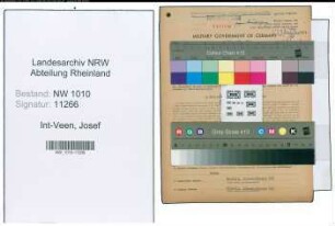 Entnazifizierung Josef Int-Veen , geb. 17.10.1893 (Polizist)