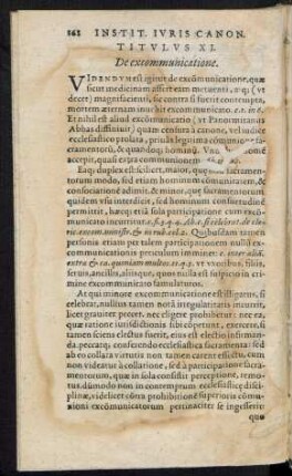 Titulus XI. De excommunicatione.