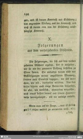 X. Folgerungen aus dem vorhergehenden Abschnitte
